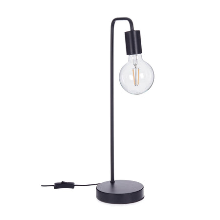 Lampada da tavolo "Emotion" nera in acciaio h 48 cm
