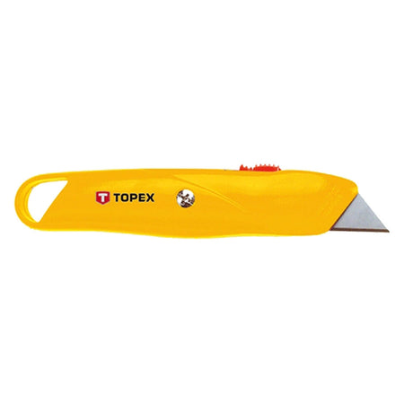 Cutter "Topex" con lama spessa 0,65 mm retraibile per rifilare