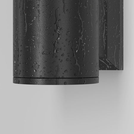 Lampada Da Parete Moderna Da Esterno Alluminio Nero 1 Luce Gu10 50W Ip54