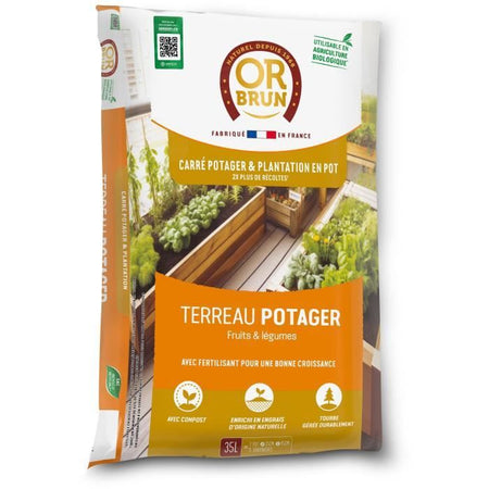 Terriccio e orto - OR MARRONE - OBRTCAPOT35N - 35 L