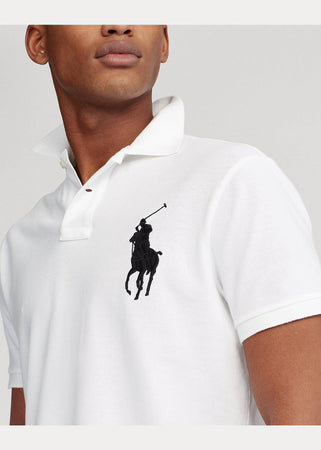 Polo Ralph Lauren Uomo 100% Cotone Pony Ricamato Slim Fit Maniche Corte Maxi Logo Big Pony