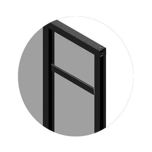 Kit lamelle orizzontali - OPTIMUM - Tetto fisso in vetro - H50 X L30 cm - Nero