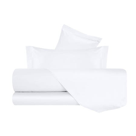 Completo Letto in Raso di puro cotone Bianco - Vanita di raso