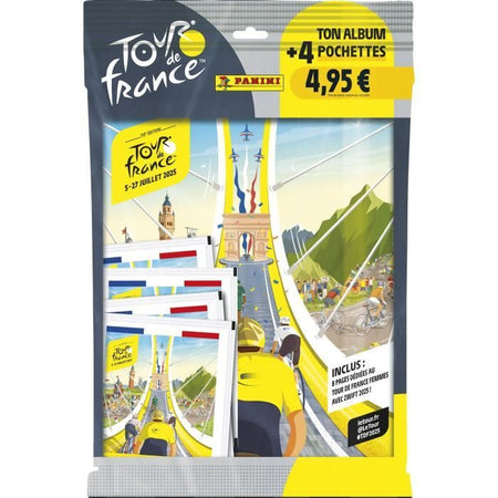 Starter Pack - PANINI - TOUR DE FRANCE 2025 - Album + 4 bustine - 20 figurine