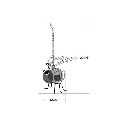 GALIX Coccinella solare a clip - In plastica - Durata dell'illuminazione 8 h