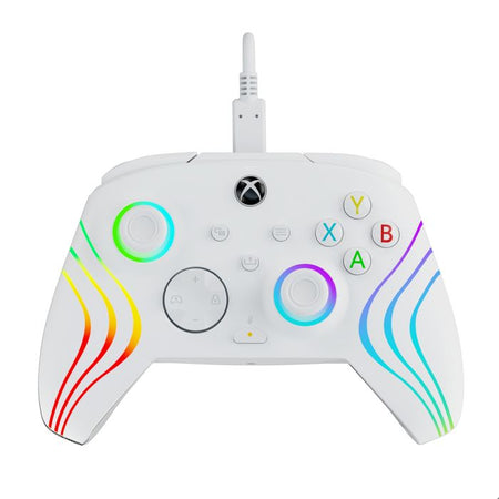 Gamepad - PDP - Afterglow Wave - Cablato - Bianco - Compatibile con PC e Xbox