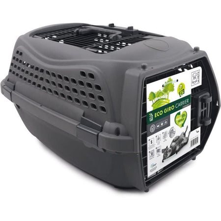 Gabbia per trasporto gatti M.PETS ECO GIRO - Gabbia in plastica - Taglia S - Grigio