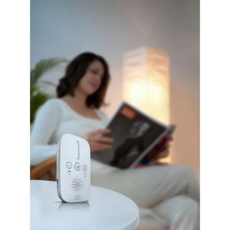 Philips Babyphone DECT SCD502 / 26 - A batteria o a rete - Portata 300 m - Funzione luce notturna
