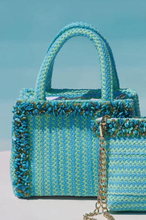 PHO Firenze | Borsa a mano fantasia con dettaglio pietre