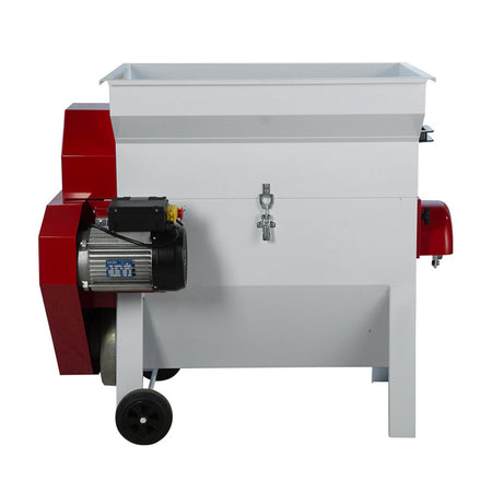 Pigiadiraspatrice apribile con pompa per uva con motore da 2 HP 1500 kg/h