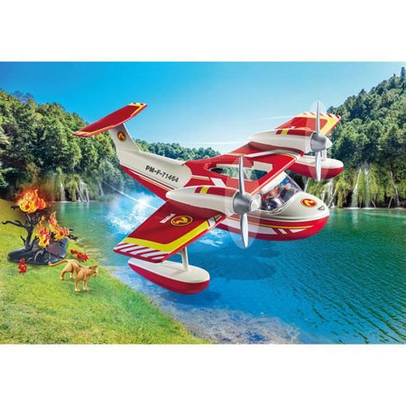 PLAYMOBIL 71463 Idrovolante con pompiere - Action Heroes - Vigili del fuoco - Dai 4 anni in su