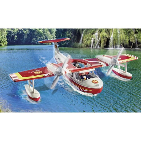 PLAYMOBIL 71463 Idrovolante con pompiere - Action Heroes - Vigili del fuoco - Dai 4 anni in su