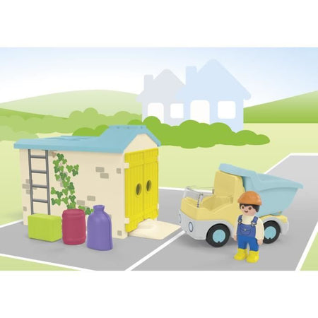 PLAYMOBIL Junior 71686 Operaio di camion e garage, Disney, 12 mesi