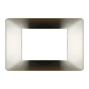 Placca 3F Argento Satin Mapam 6803-5 Comp V/Plana Placca 6803-5 Argento Satinato Metallo