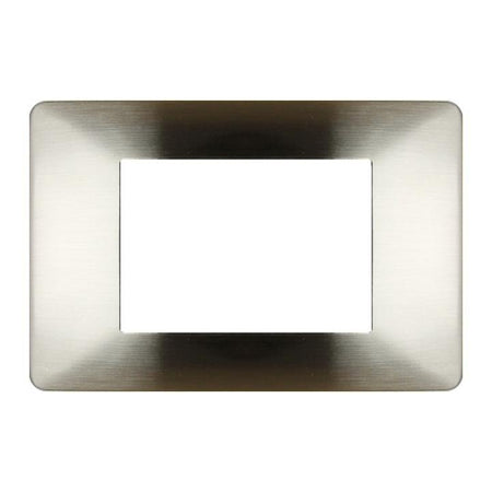 Placca 3F Argento Satin Mapam 6803-5 Comp V/Plana Placca 6803-5 Argento Satinato Metallo