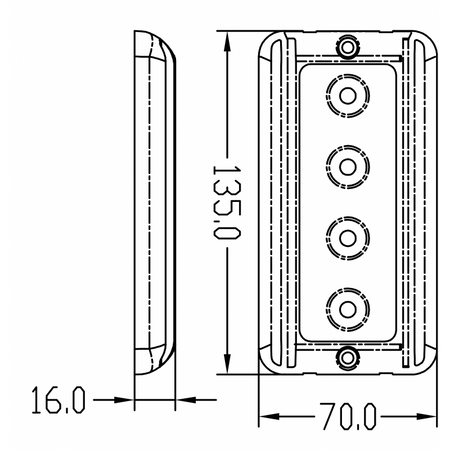 Plafoniera In Alluminio A 4 Led