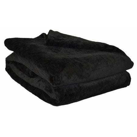 Plaid microfibra 130x170 nero