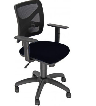 Sedia ergonomica per ufficio operativo colore nero con braccioli regolabili