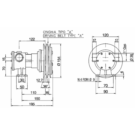 Pompa A Girante Elastica Pm 36 Em