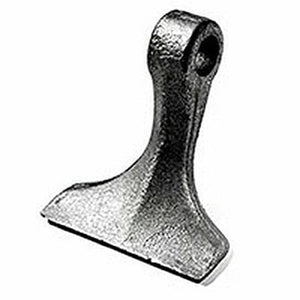 Mazza trincia lunghezza 126mm larghezza 120mm con foro Ø 25,5mm adattabile a originale Agrimaster Confezione da 1pz