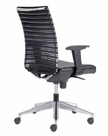 Poltrona ignifuga con ruote e schienale medio o alto per ufficio operativo direzionale ergonomica