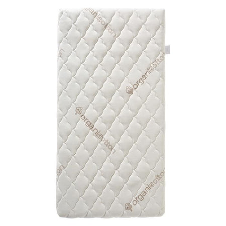 Materasso per bambini in cotone organico - 60x120x10 cm - 100% cotone - Rivestimento sfoderabile - Nessun trattamento chimico