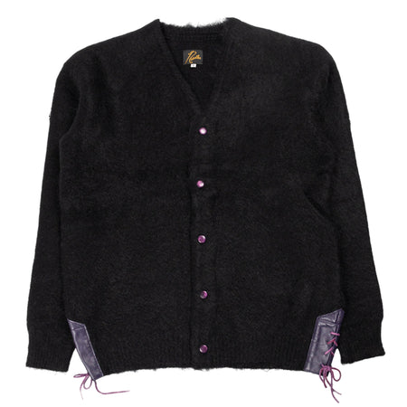 NEEDLES EP Mohair Cardigan in Black da uomo