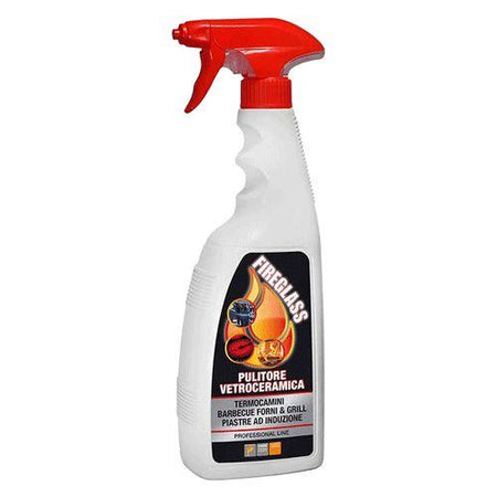 Detergente "Fireglass" pulizia vetri di stufe e caminetti a legna e pellet 750 ml
