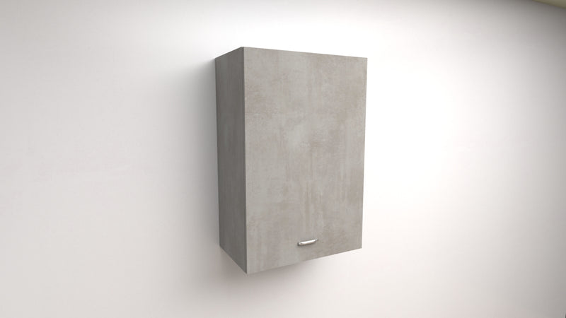 Pensile 90x40x33 Compreso di 1 Anta Spedizioni A Kit Le Misure Si intendono Altezza X Larghezza X profondità in colore cemento