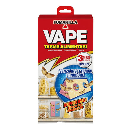 Vape Tarme Alimentari cf. 3 pz. Senza Insetticida-Inodore Fumakilla Vape