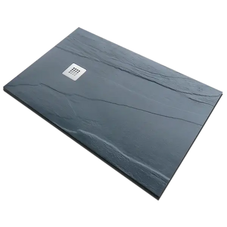 Piatto Doccia Solidstone Mineral Marmo Grafite H2.8cm Effetto Ardesia - Shopbagno.it