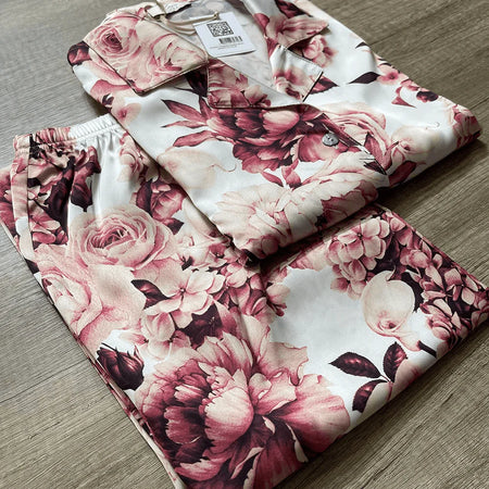 Zero Luxury Pigiama in Raso da Donna Aperto Avanti 32LUX207 S125 - Passarelli Biancheria