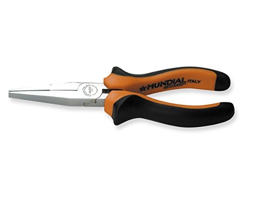 Pinza A Becchi Semi Tondi In Cromo-Vanadio. Manico Rivestito In Bimateriale, Finitura Cromata. Rispetta Le Direttive Din Iso 5745.