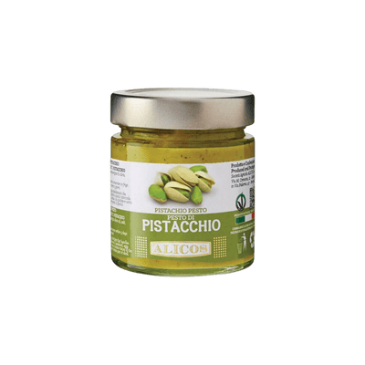 Pesto di Pistacchio di Bronte | Artigianale - Senza Conservanti | Vegano e Senza Glutine | Alicos, Sicilia | 180g