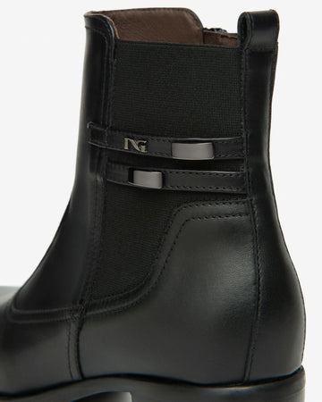 NeroGiardini Donna Stivaletti in Pelle e tessuto