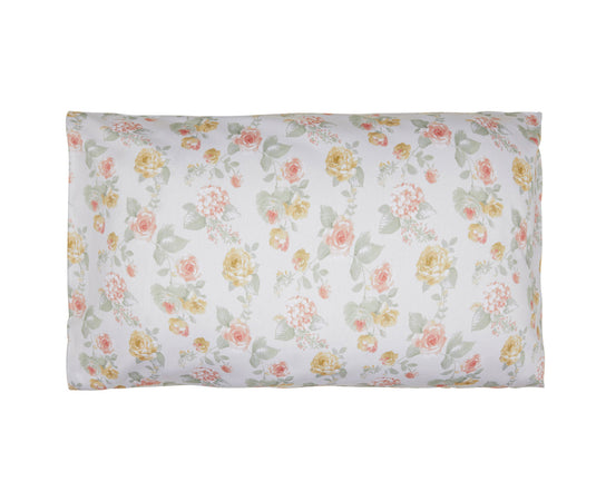 Completo letto in raso di puro cotone Romance Pesca - Vanita di raso