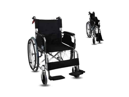 Sedia a rotelle Plegable de Aluminio Palacio, Asiento 46 cm, Negro, 100 kg