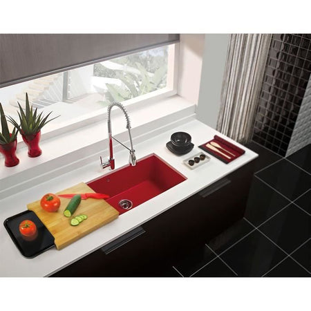 JOCCA Tagliere in bambù con vassoio 36x27,5x4 cm marrone