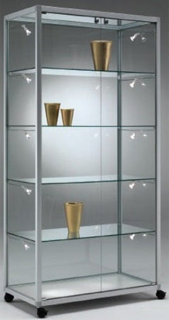 Vetrina espositiva da negozio abbigliamento con 4 piani regolabili cm. 79x42,5x184,5h