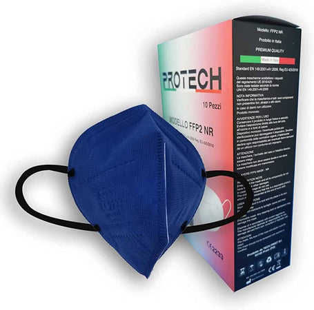 10x Mascherina FFP2 CE2133 Protech SRL Mascherina filtrante 5 strati FFP2 | BFE ≥98% | Prodotta in Italia