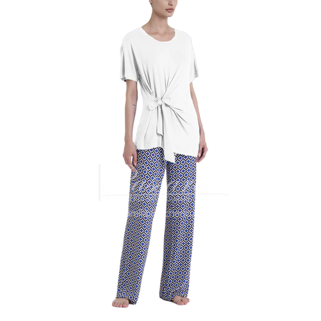 Ragno Blusa Fiocco maniche Corte in Viscosa DQ15TJ 2504S30
