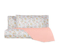 Parure Copripiumino in Raso di puro cotone Romance Pesca / Rosa - Vanita di raso