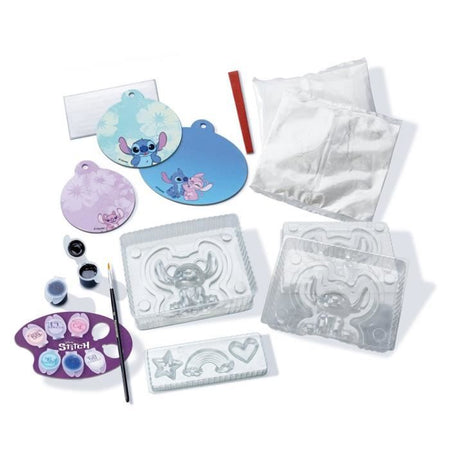 Be Creative Stitch Figurines, 5 oggetti da realizzare in gesso, Attività rilassante e creativa, 7 anni, 23877, Ravensburger