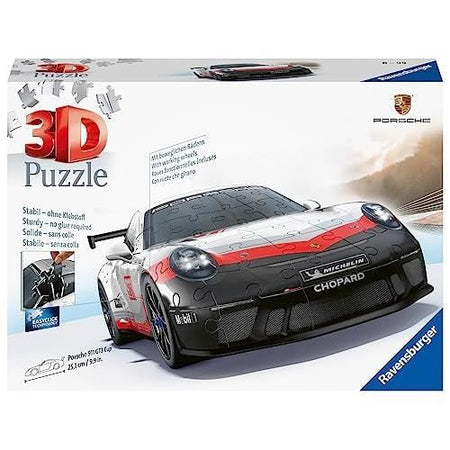 Ravensburger-Porsche 911 GT3 Cup Puzzle 3D-Da 10 anni-108 pezzi numerati da montare senza colla-Accessori inclusi-11557