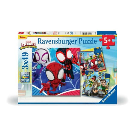 Ravensburger-SPIDERMAN-Puzzle 3x49 pezzi - Spidey, il web shooter-4005556057306-Dai 5 anni in su