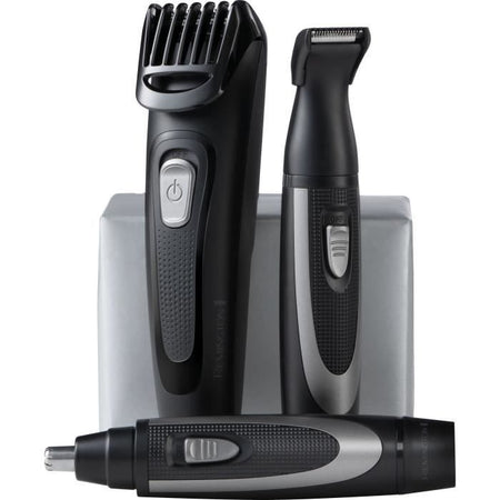 Kit barba - REMINGTON - The Works - Rifinitore autoaffilante - Pettine regolabile - Durata batteria 45 min - USB