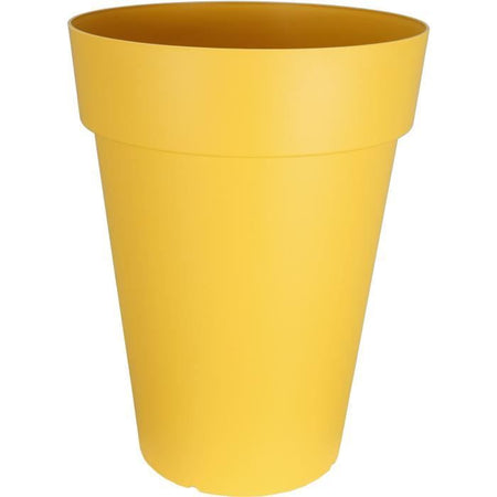 Fioriera RIVIERA SOLEILLA HIGH - Plastica - Altezza 66 cm - Giallo