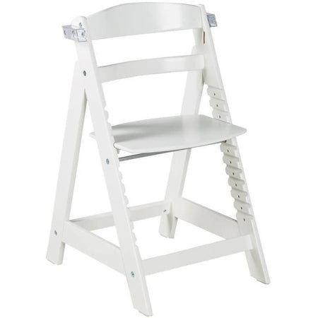 Seggiolone - ROBA - SIT UP CLICK & FUN - Vassoio porta-pasto rimovibile - Altezza regolabile - Fino a 70 kg - Legno laccato bianco