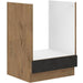 Mobile forno ROCK - Melaminico decoro rovere lancillotto e grigio matera - L60 x H82 cm