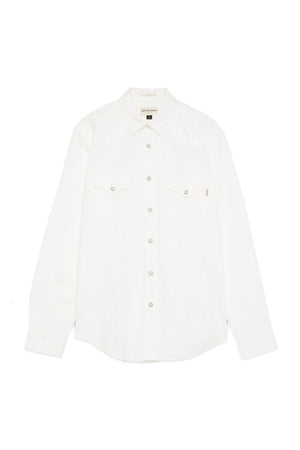 Roy Roger's camicia uomo martin man oxford washed white
